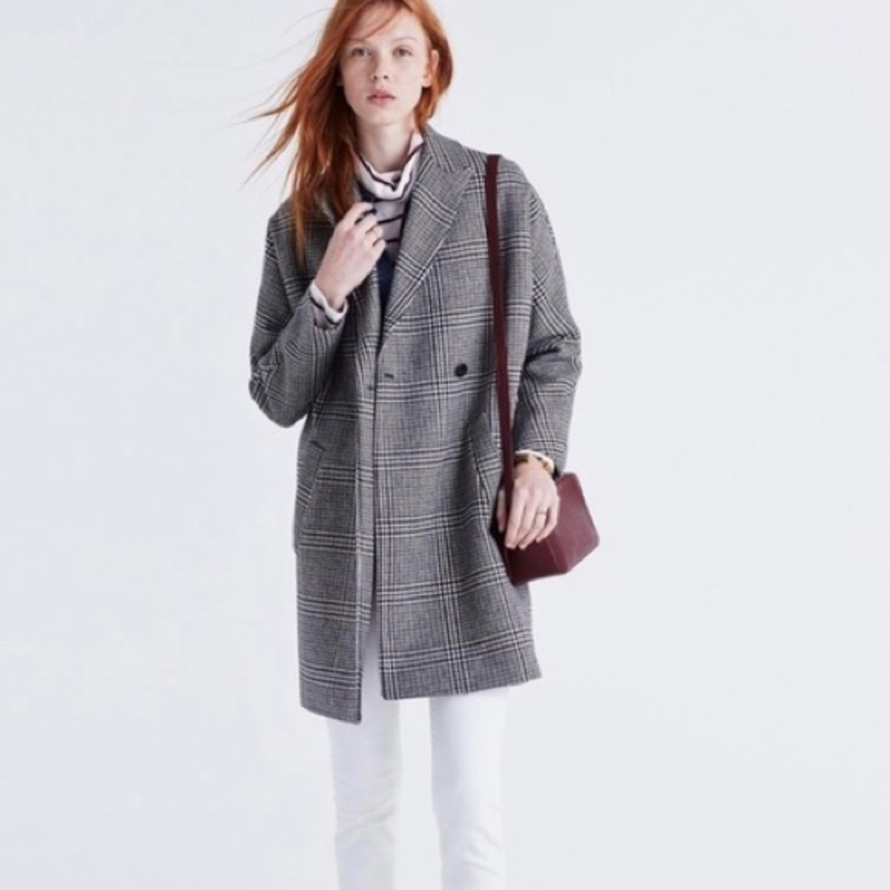 Madewell Keaton Plaid Cocoon Coat